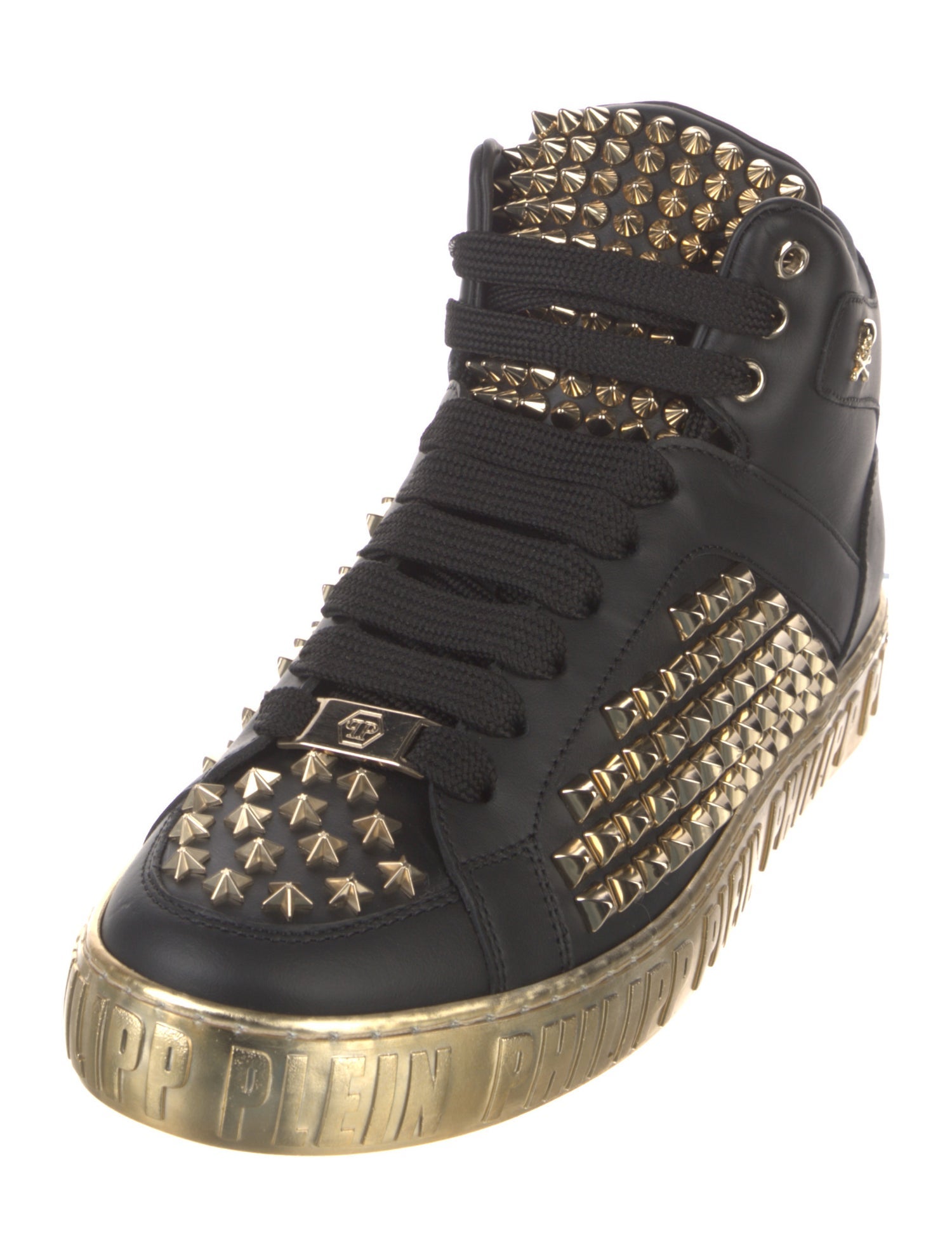 Philipp Plein Leather Printed Sneakers