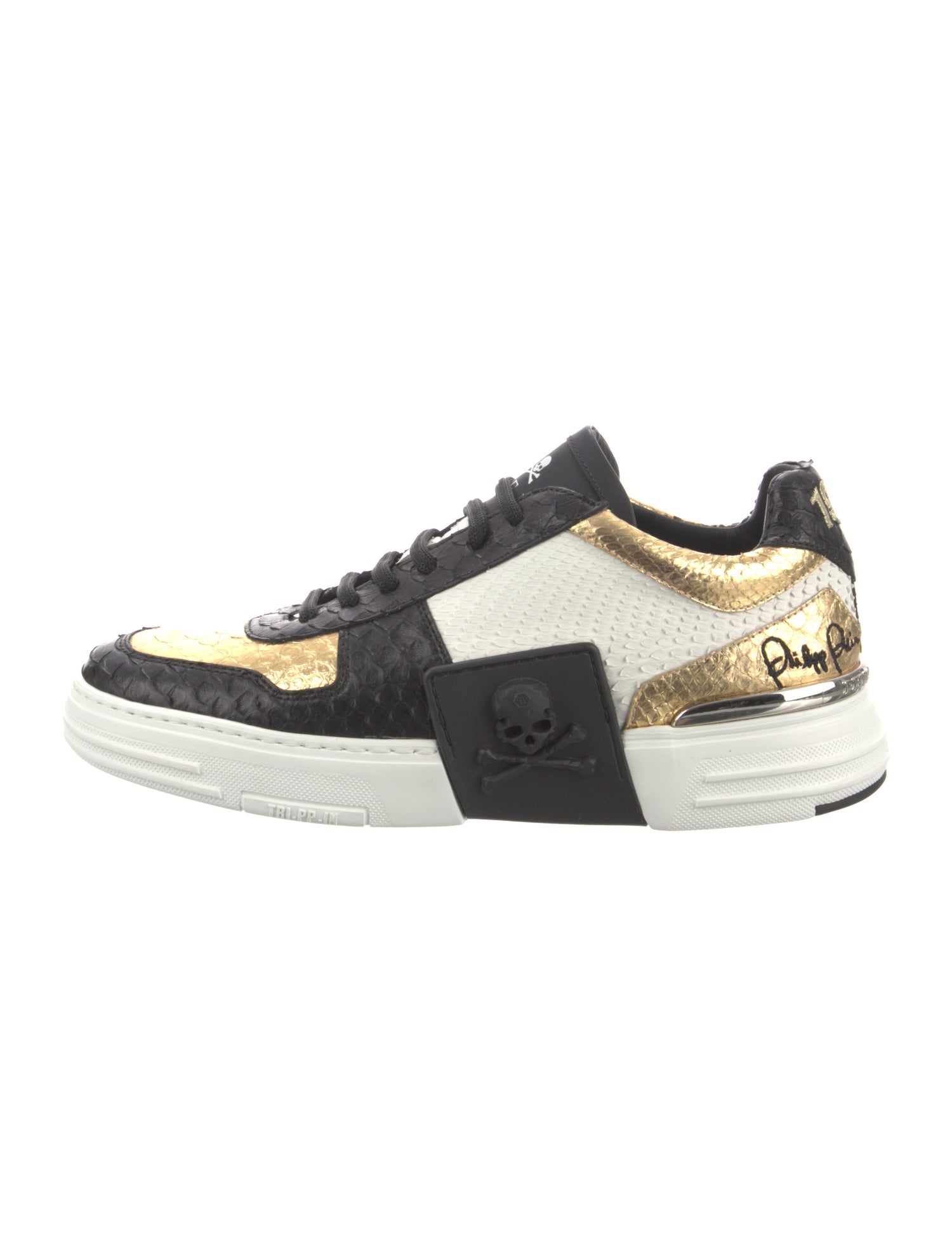 Philipp Plein Python Colorblock Pattern Sneakers