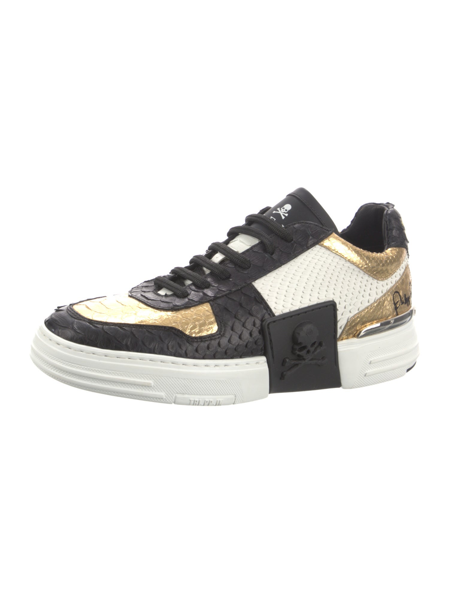 Philipp Plein Python Colorblock Pattern Sneakers