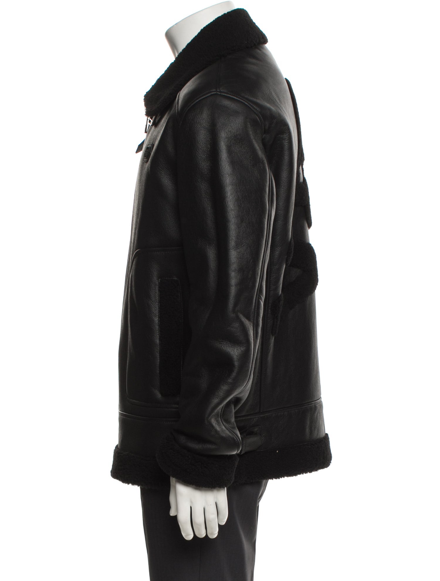 Philipp Plein Skull & Bones Shearling Moto Jacket w/ Tags