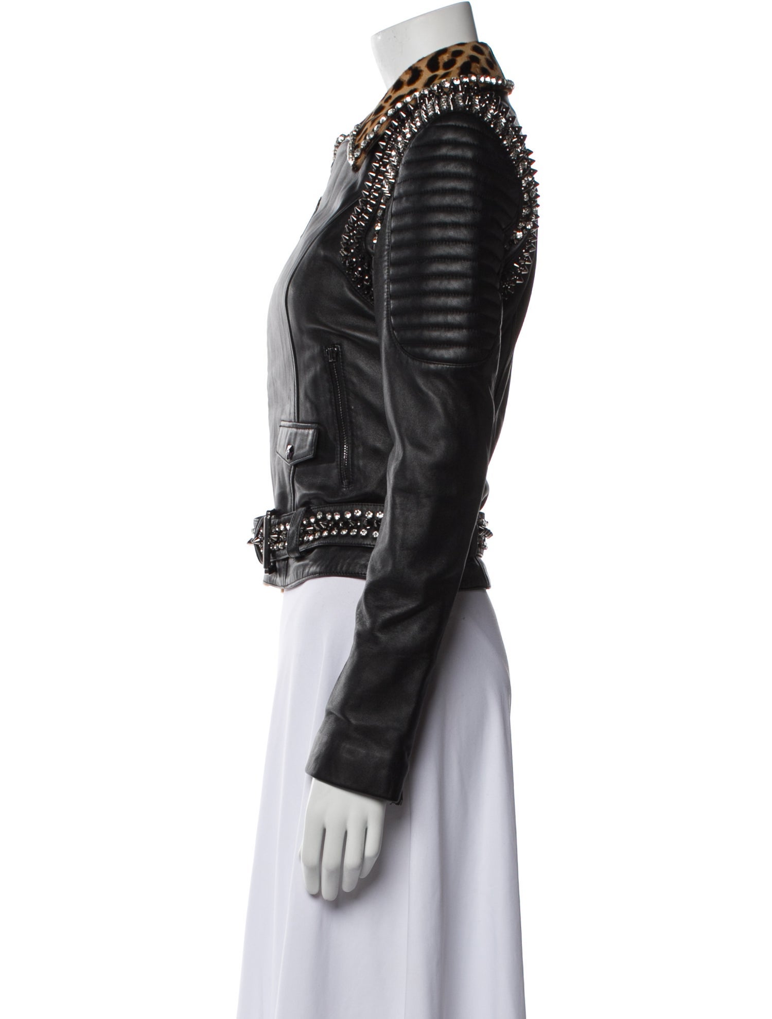 Philipp Plein Leather Biker Jacket w/ Tags