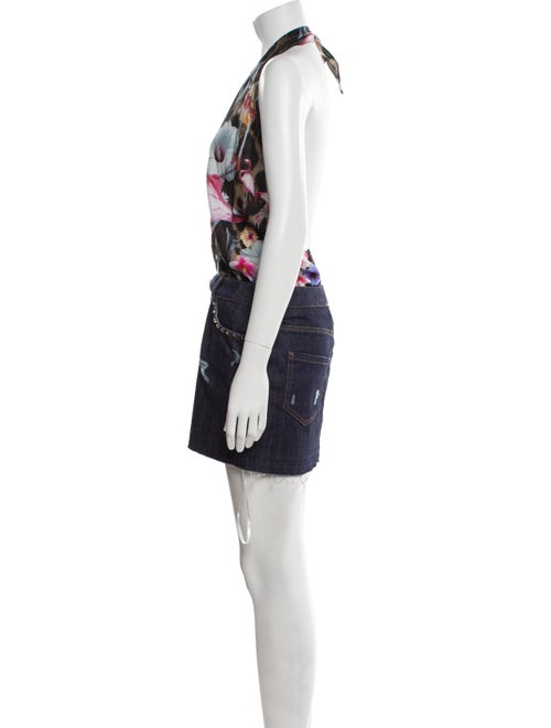 Philipp Plein Floral Print Mini Dress