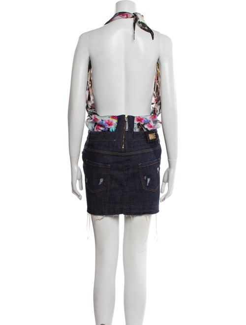 Philipp Plein Floral Print Mini Dress