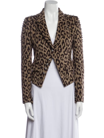 Philipp Plein Animal Print Blazer