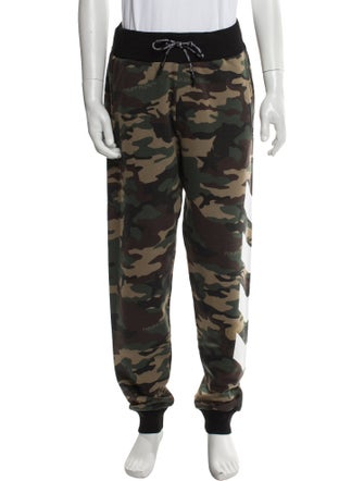 Philipp Plein Camouflage Print Raw-Edge Trim Lounge Bottoms