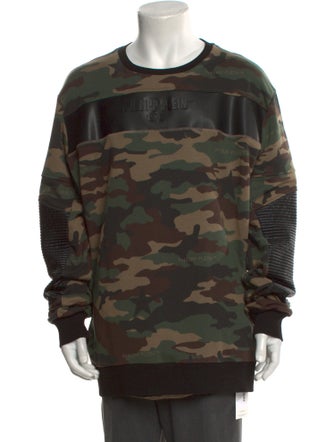 Philipp Plein Camouflage Print Scoop Neck Sweatshirt