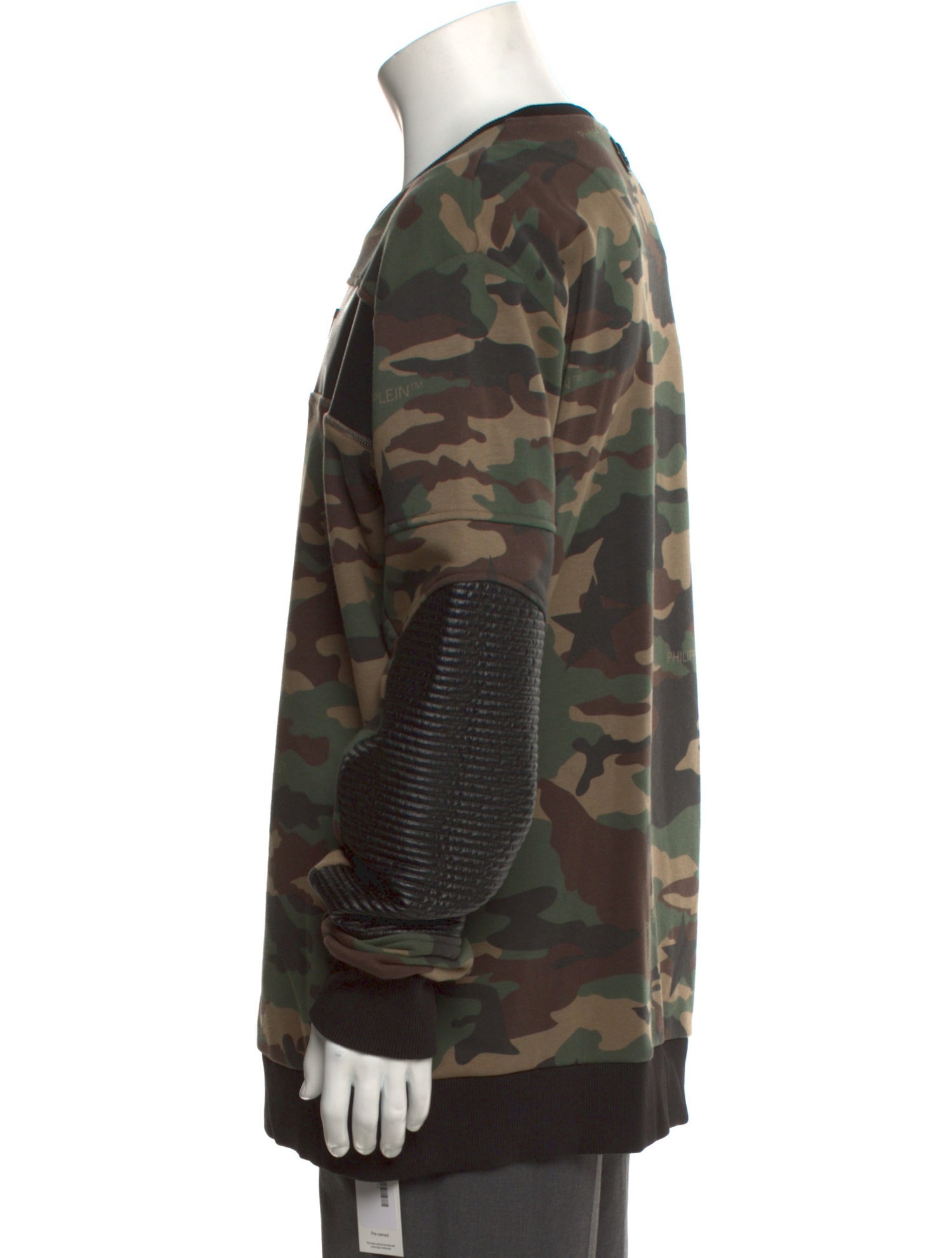 Philipp Plein Camouflage Print Scoop Neck Sweatshirt