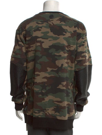 Philipp Plein Camouflage Print Scoop Neck Sweatshirt