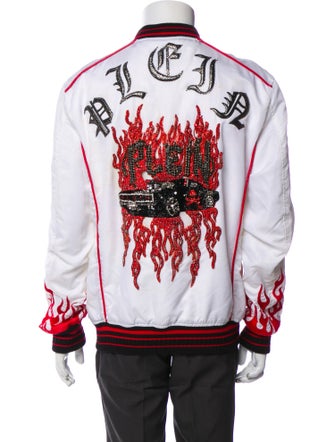 Philipp Plein Graphic Print Varsity Jacket