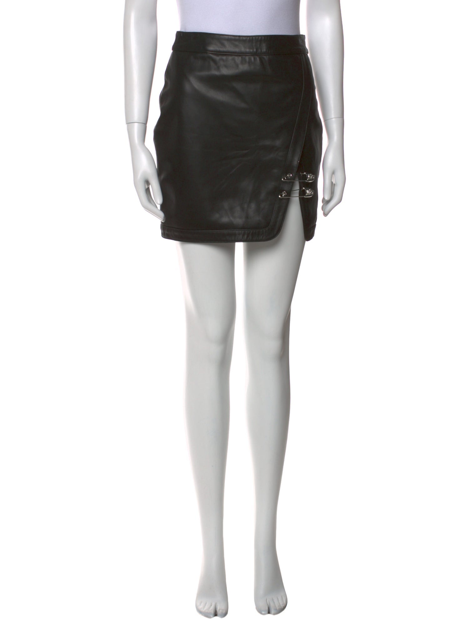 Philipp Plein Leather Mini Skirt