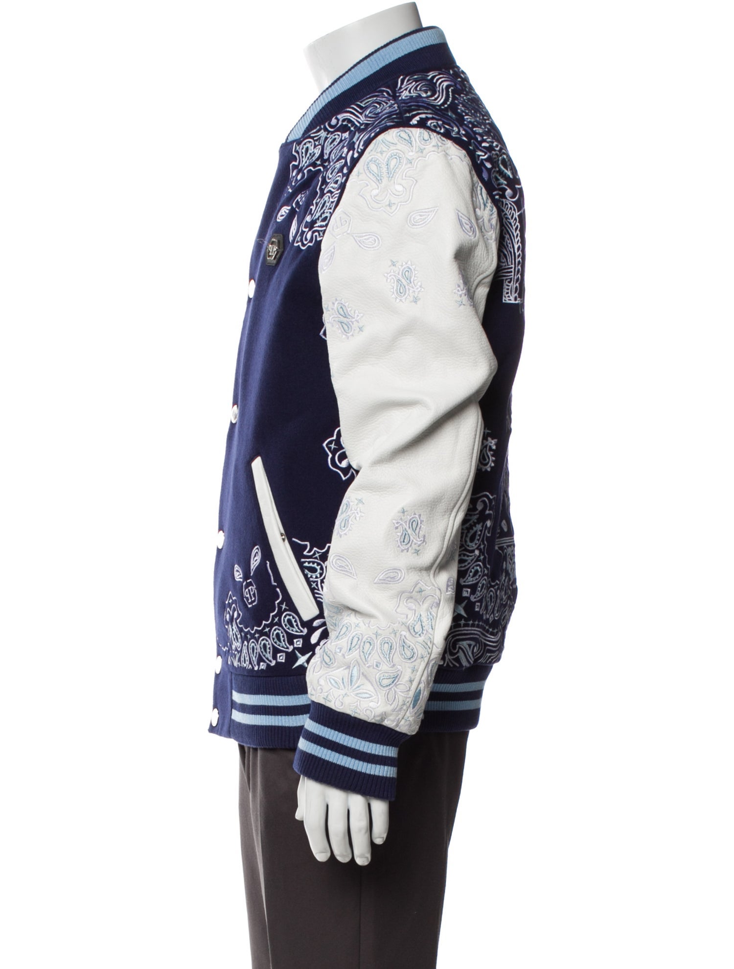 Philipp Plein Graphic Print Varsity Jacket w/ Tags