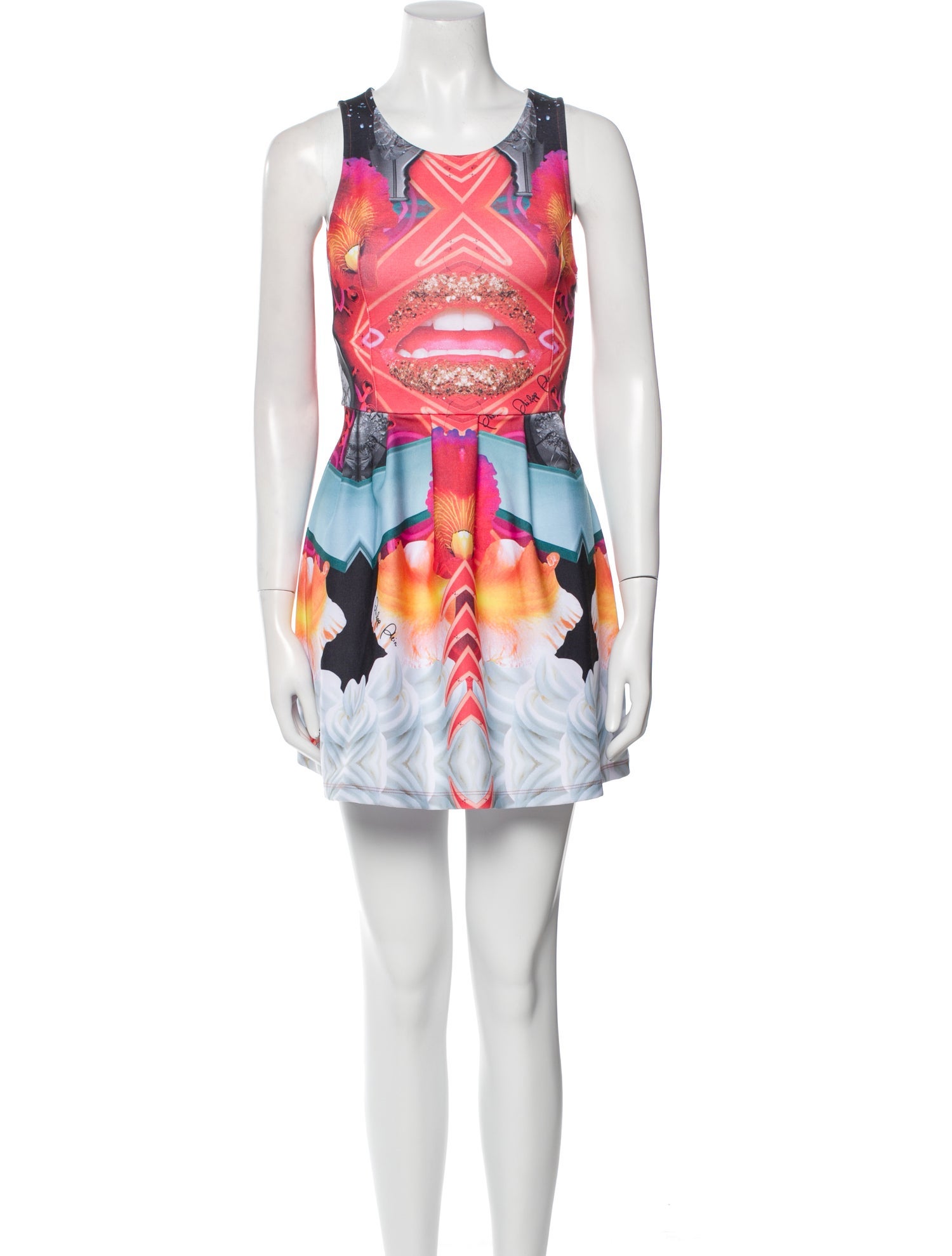 Philipp Plein Printed Mini Dress