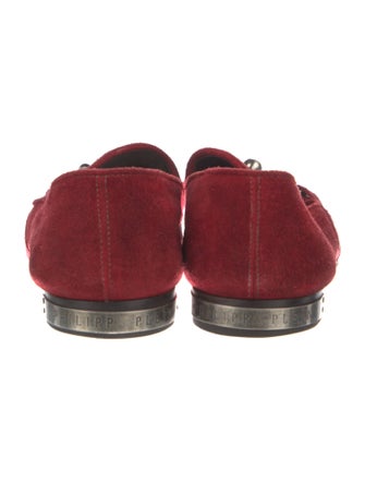 Philipp Plein Suede Chain-Link Accents Loafers