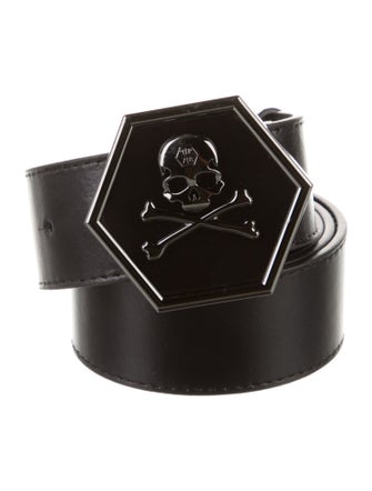 Philipp Plein Leather Waist Belt