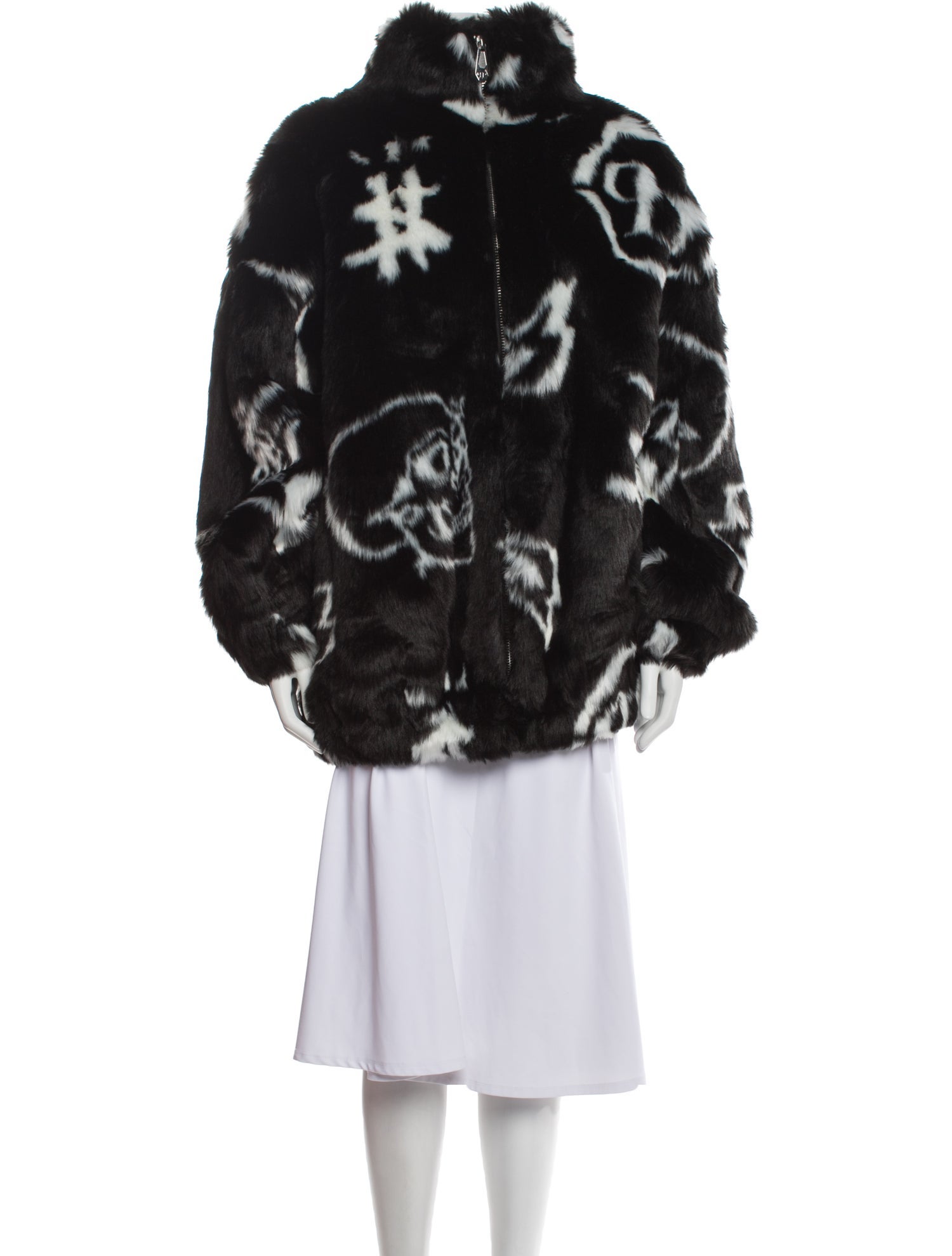 Philipp Plein Printed Faux Fur Jacket w/ Tags
