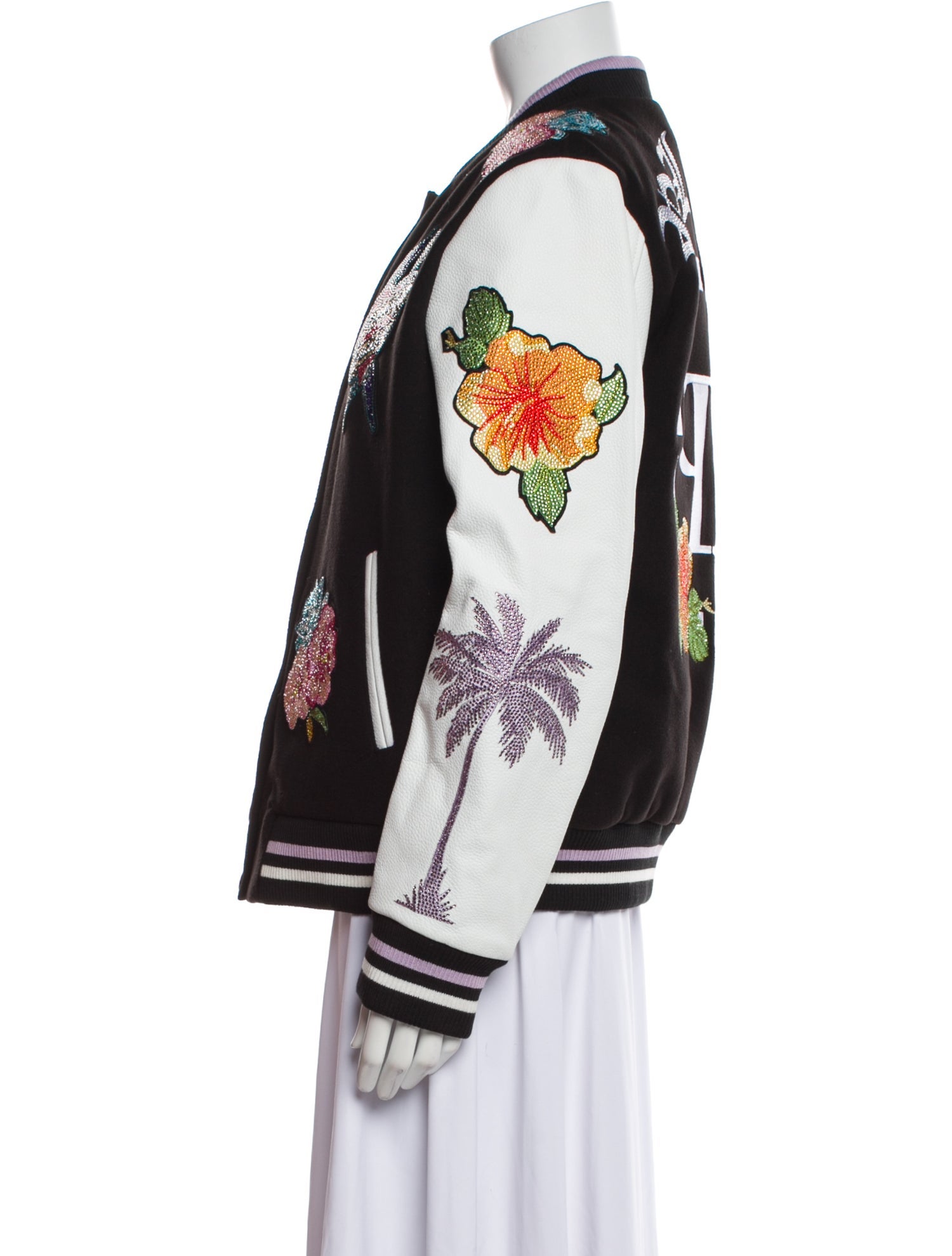 Philipp Plein Floral Print Bomber Jacket