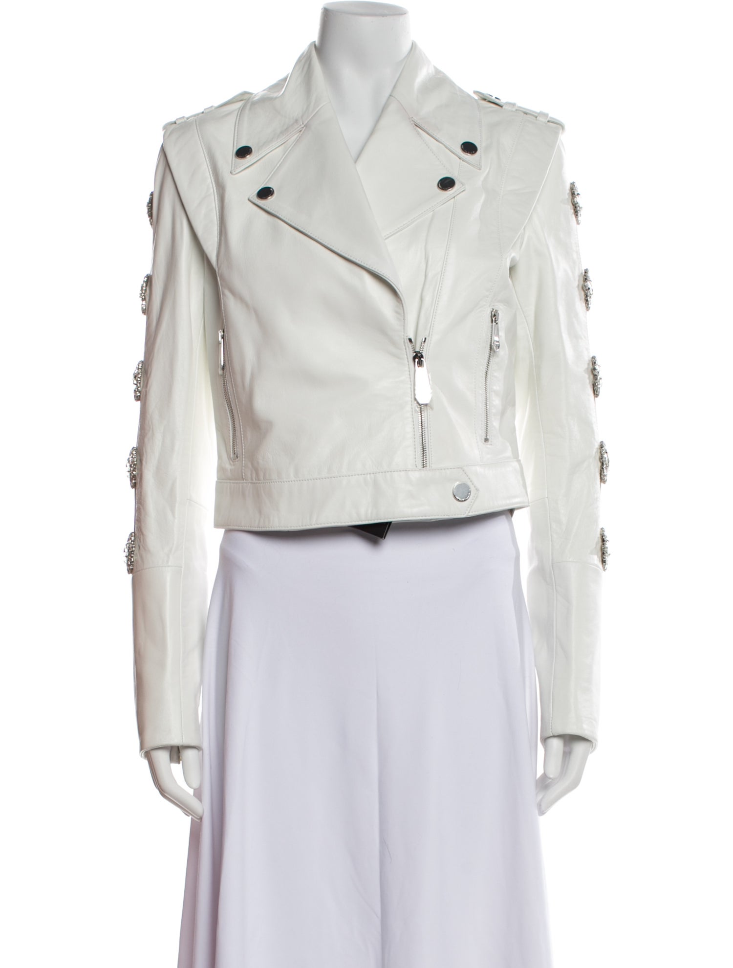 Philipp Plein Leather Biker Jacket