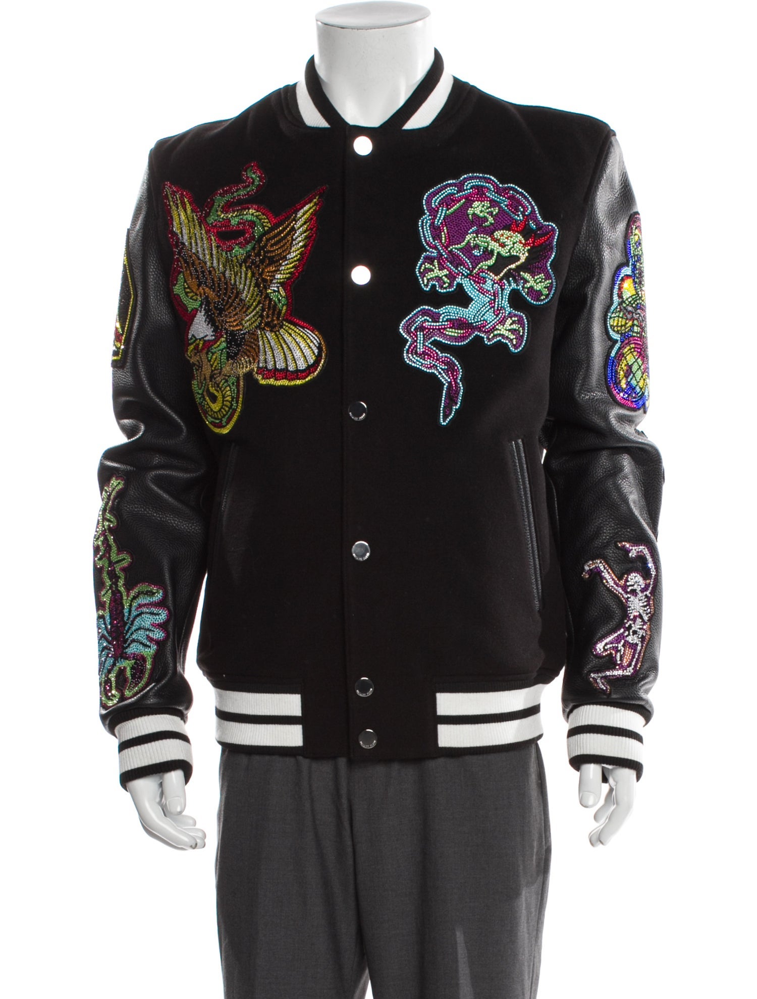 Philipp Plein Striped Varsity Jacket
