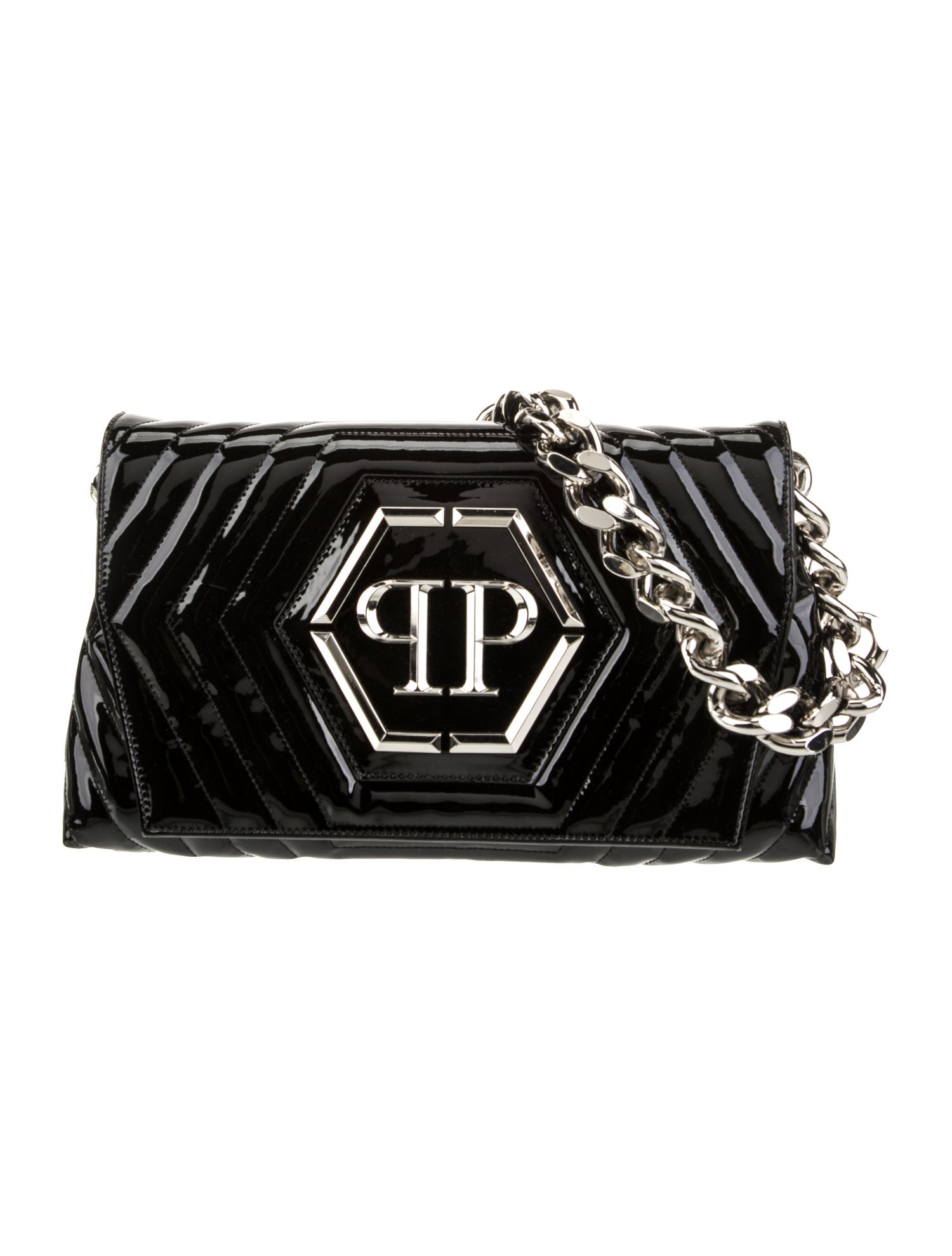 Philipp Plein Patent Leather Shoulder Bag