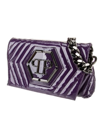 Philipp Plein Patent Leather Shoulder Bag