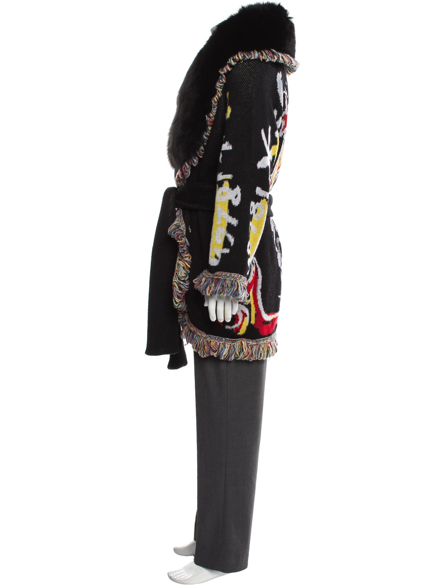 Philipp Plein Wool Graphic Print Parka w/ Tags