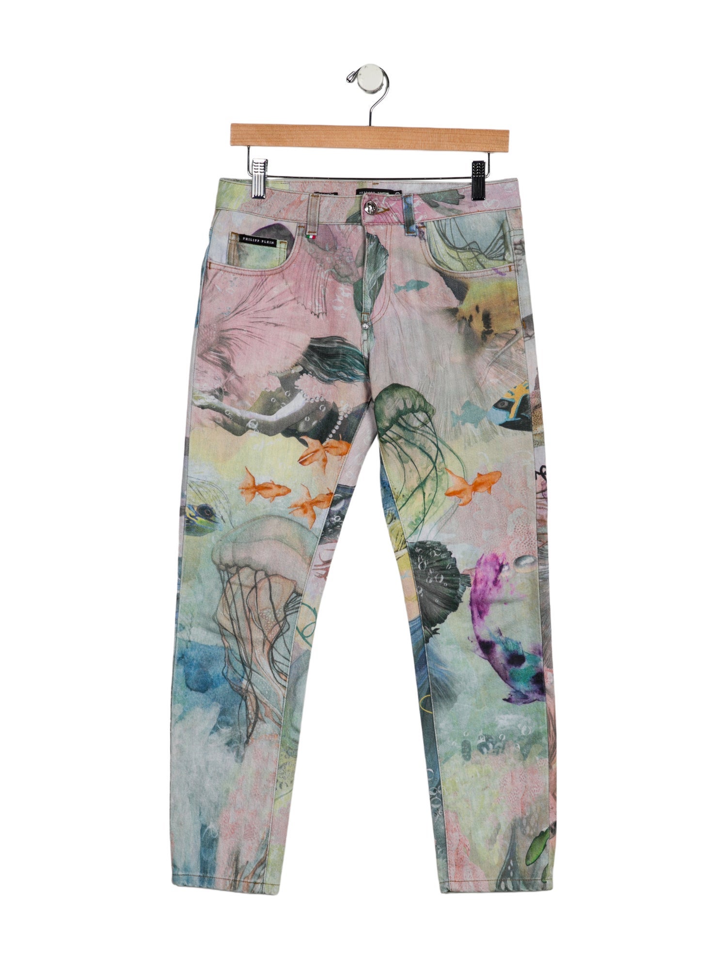 Philipp Plein Mid-Rise Straight Leg Jeans