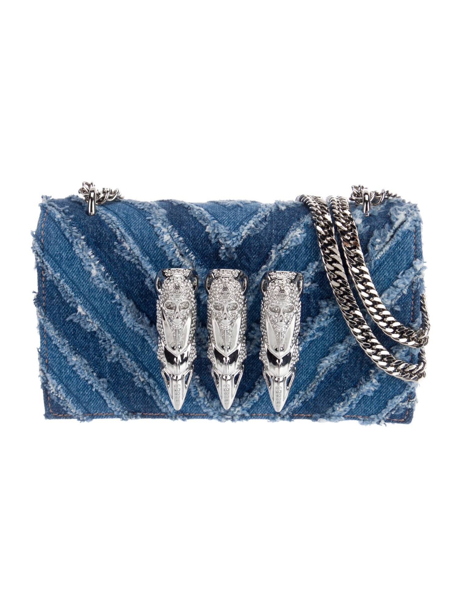 Philipp Plein Denim Clutch
