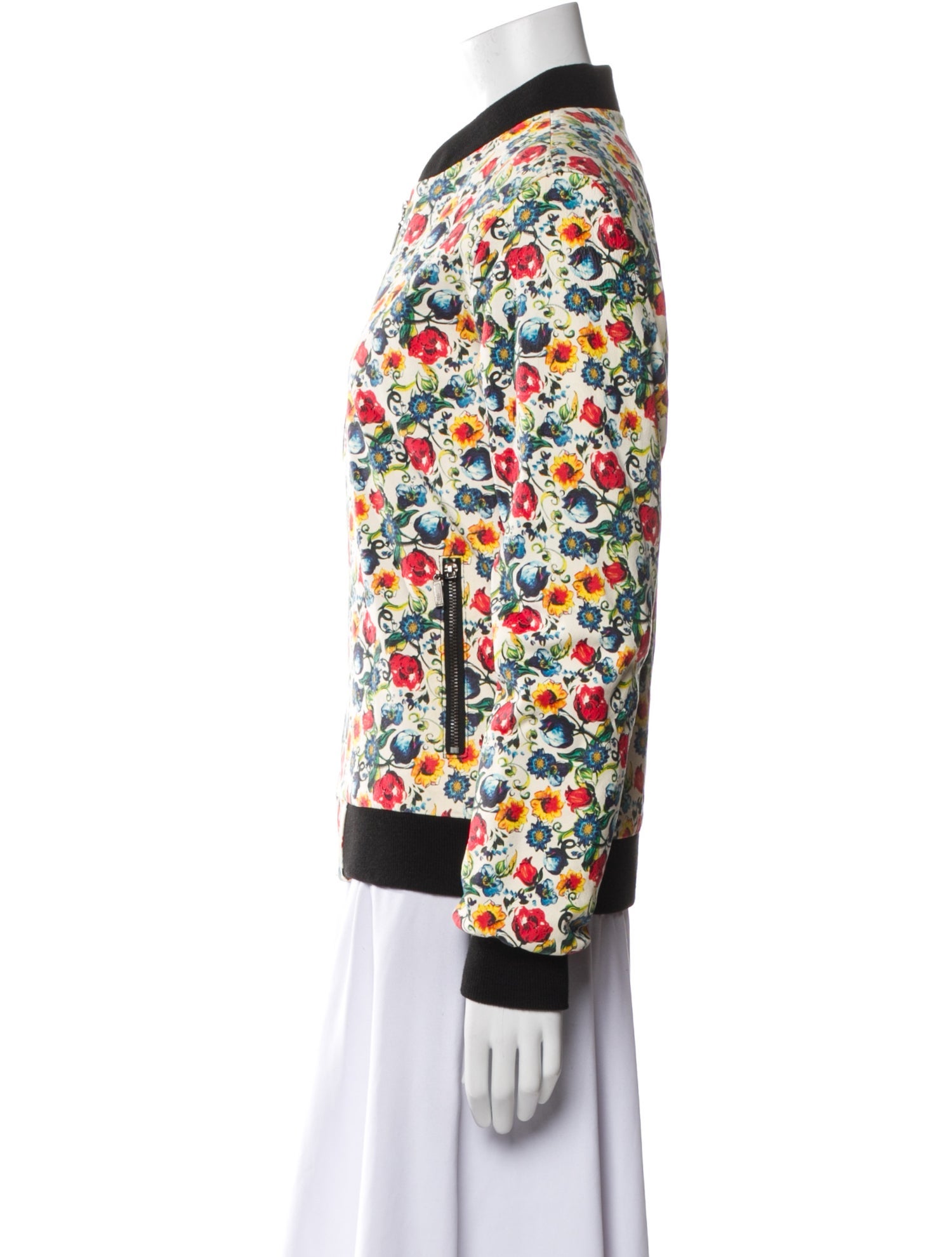 Philipp Plein Floral Print Bomber Jacket