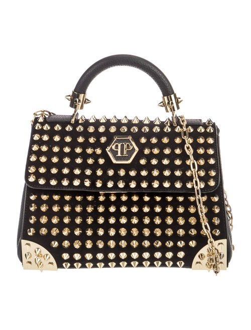 Philipp Plein Leather Top Handle Bag