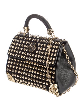 Philipp Plein Leather Top Handle Bag