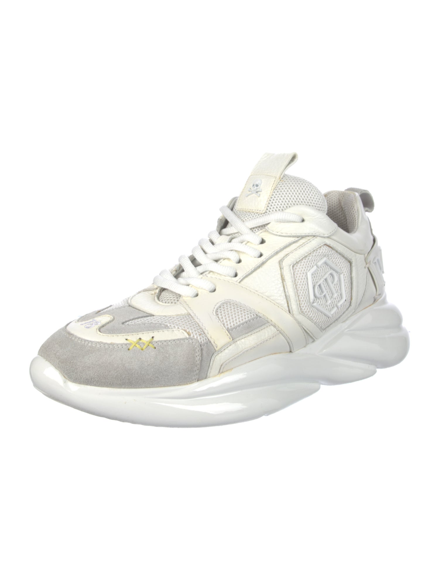 Philipp Plein Leather Printed Sneakers