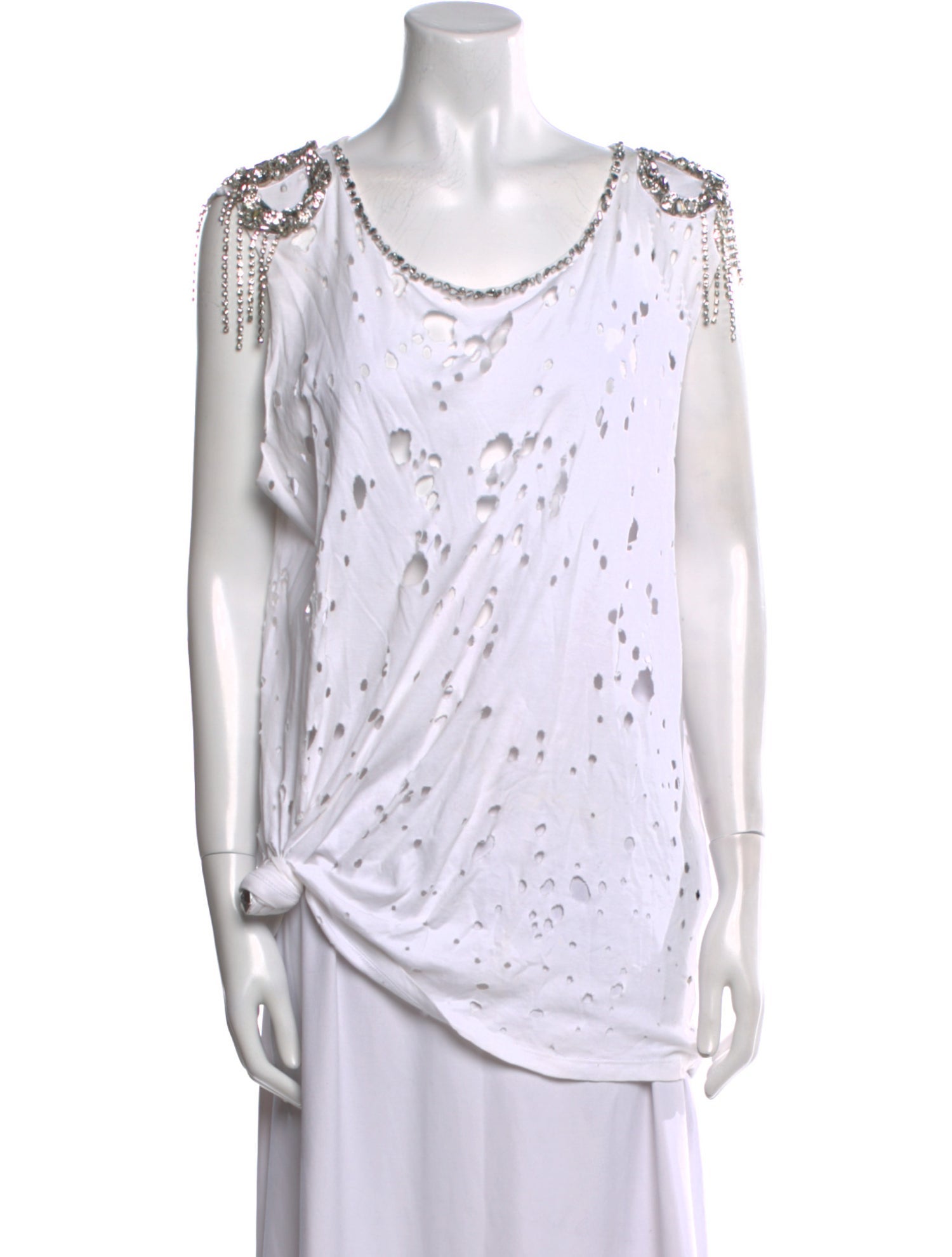 Philipp Plein Scoop Neck Sleeveless Tunic