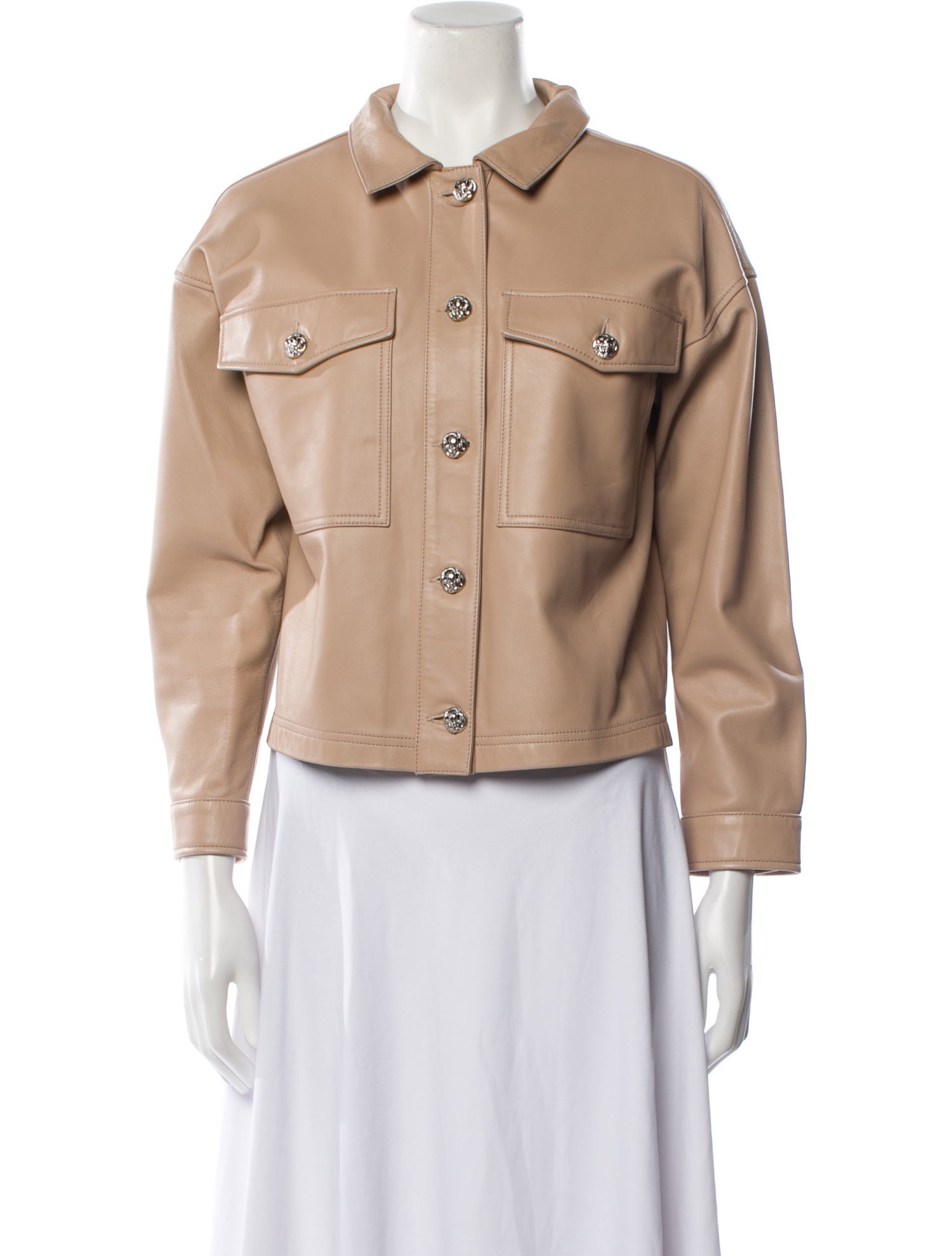 Philipp Plein Leather Utility Jacket