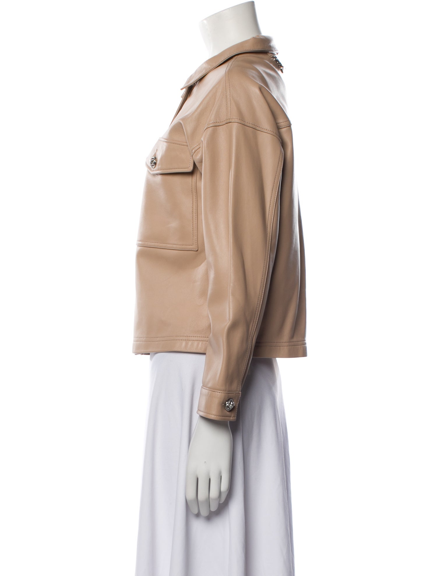 Philipp Plein Leather Utility Jacket