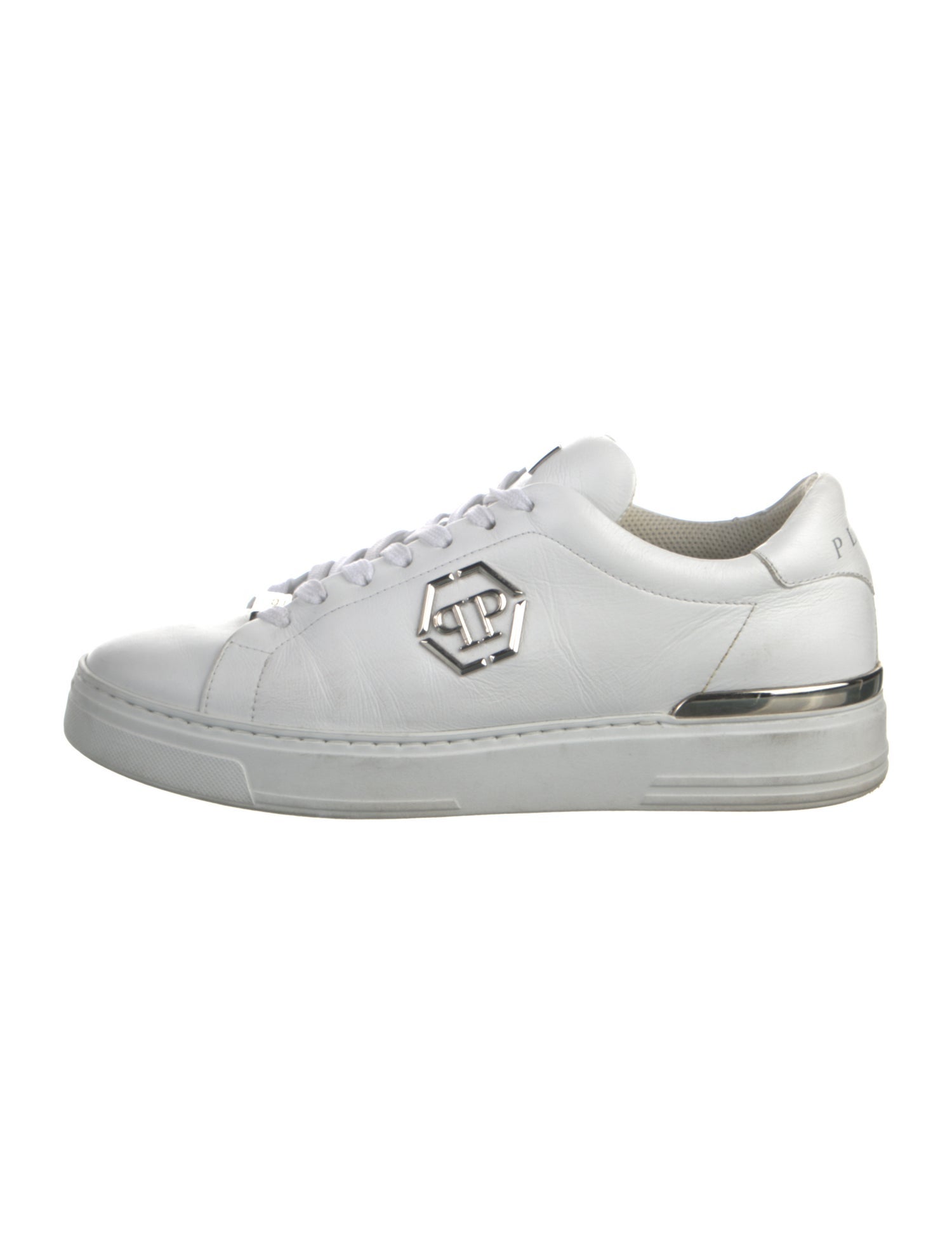 Philipp Plein Leather Studded Accents Sneakers