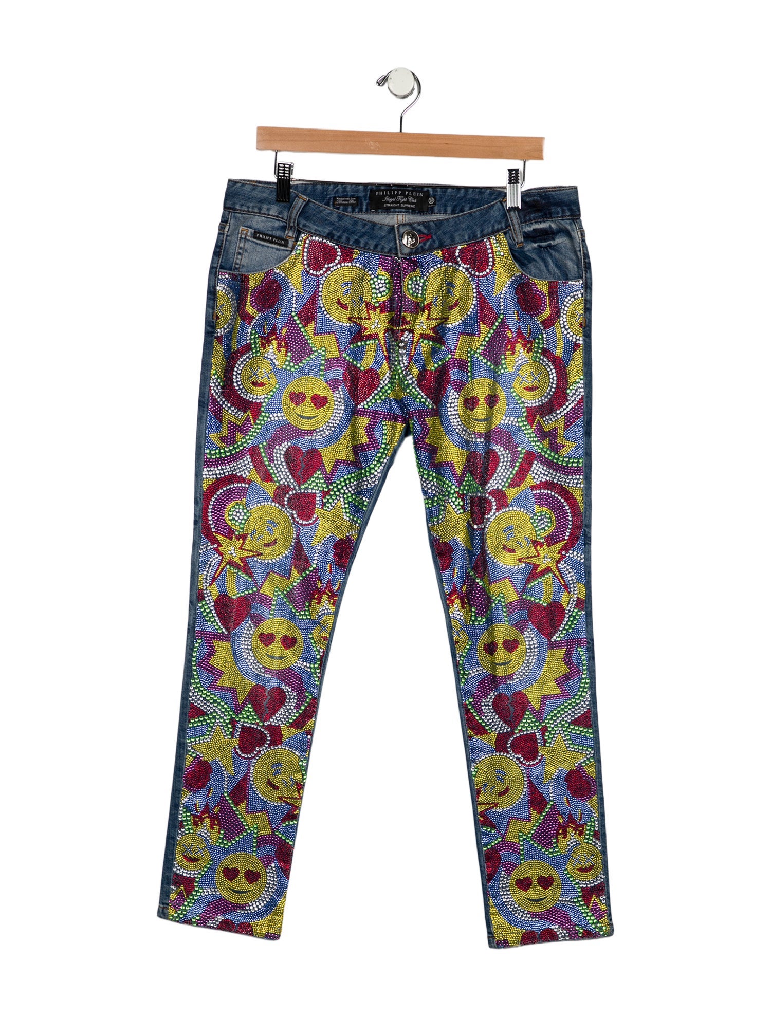 Philipp Plein Mid-Rise Straight Leg Jeans w/ Tags