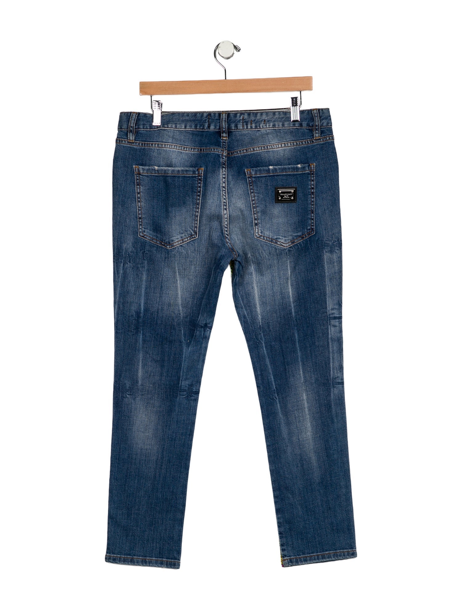 Philipp Plein Mid-Rise Straight Leg Jeans w/ Tags