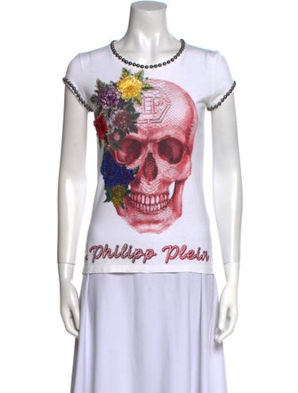 Philipp Plein Graphic Print Crew Neck T-Shirt