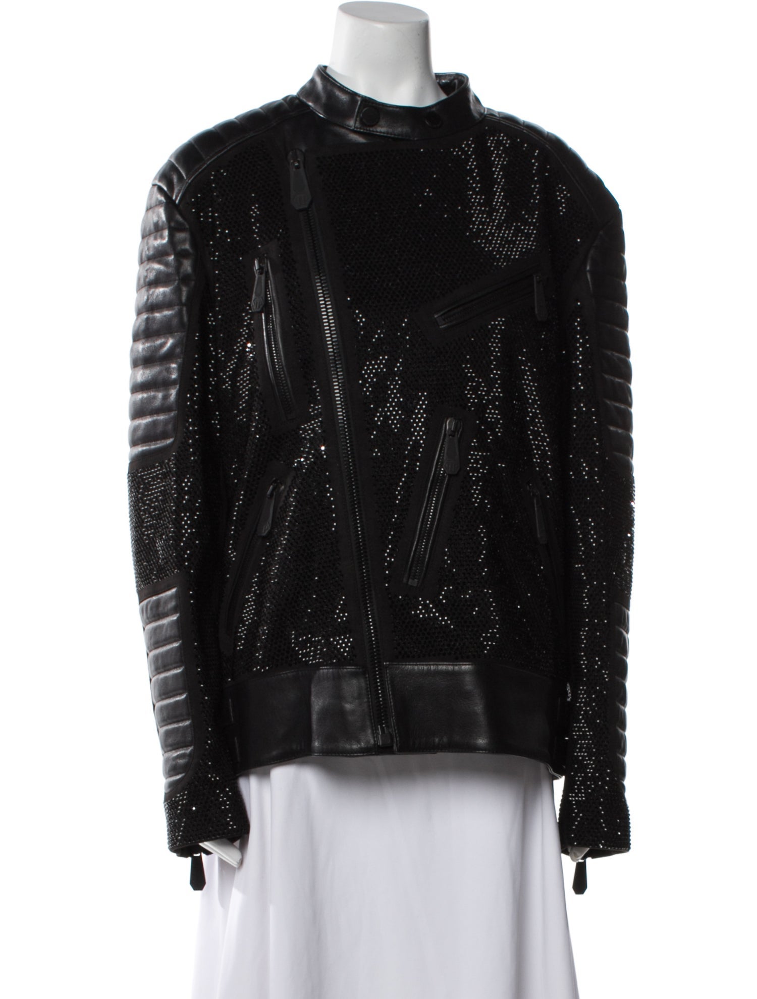Philipp Plein Lamb Leather Evening Jacket
