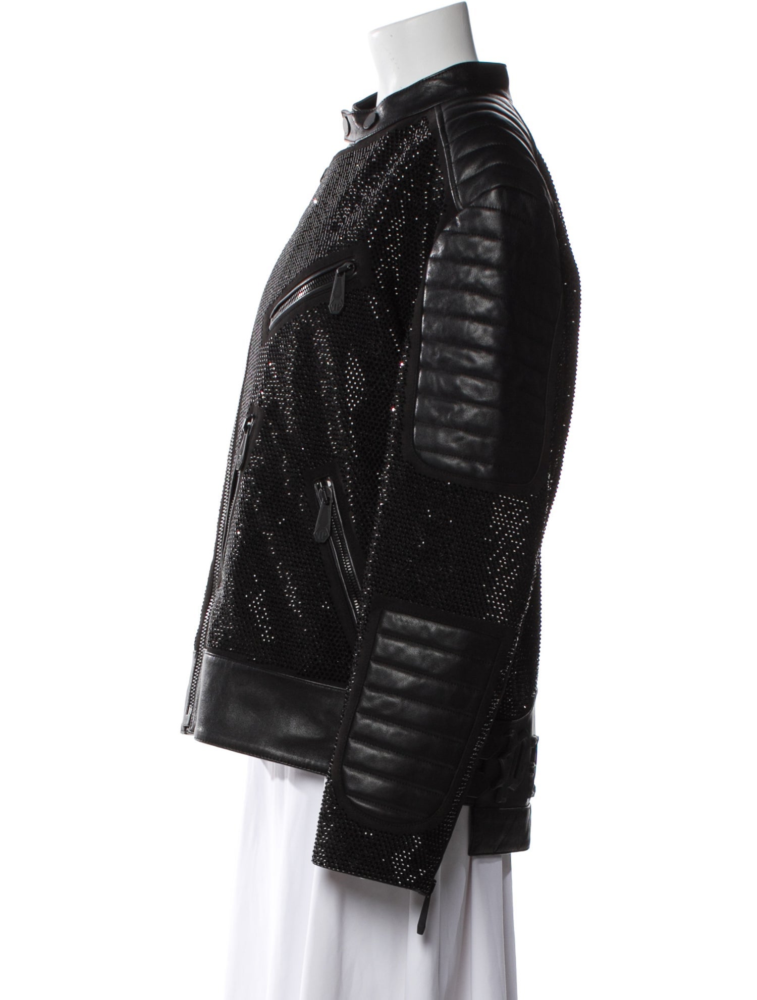 Philipp Plein Lamb Leather Evening Jacket