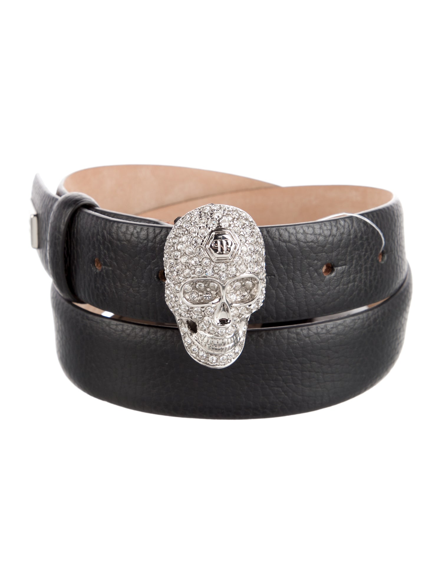 Philipp Plein Skinny Leather Waist Belt