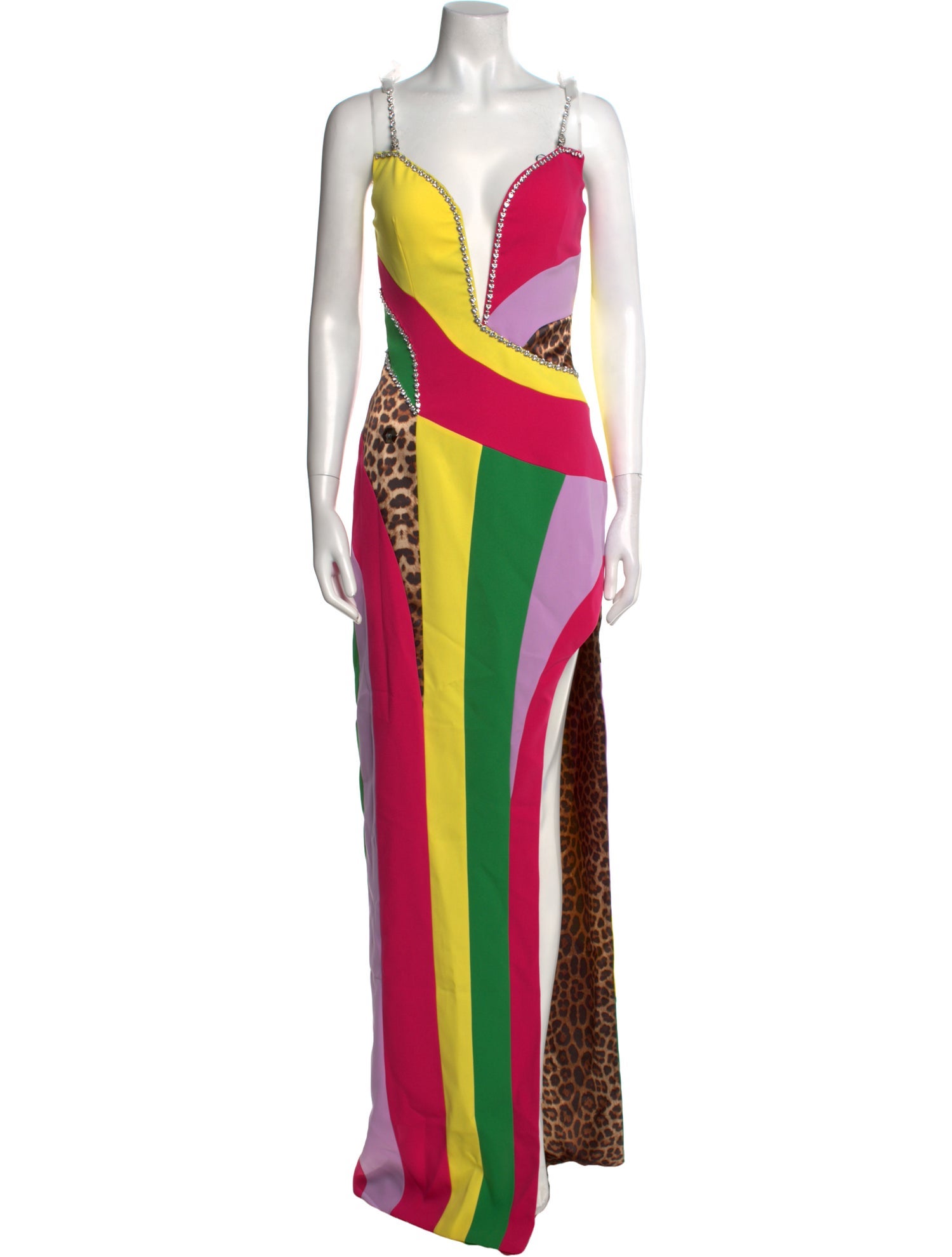 Philipp Plein Printed Long Dress w/ Tags