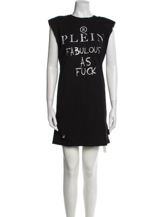 Philipp Plein Graphic Print Mini Dress