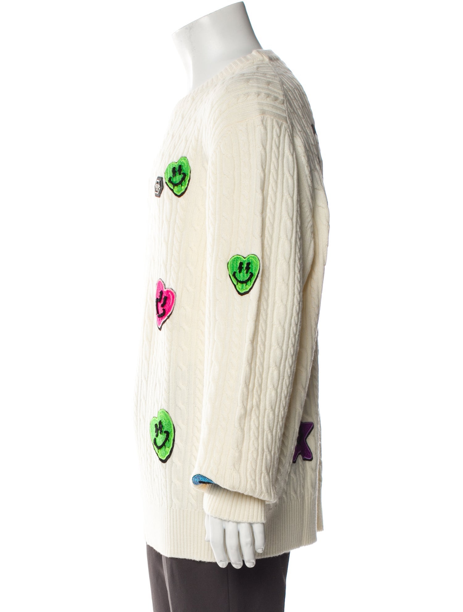 Philipp Plein Wool Graphic Print Pullover