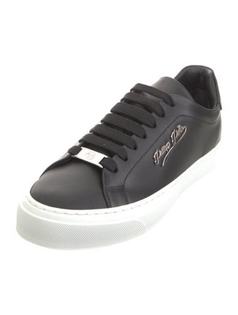 Philipp Plein Leather Graphic Print Sneakers