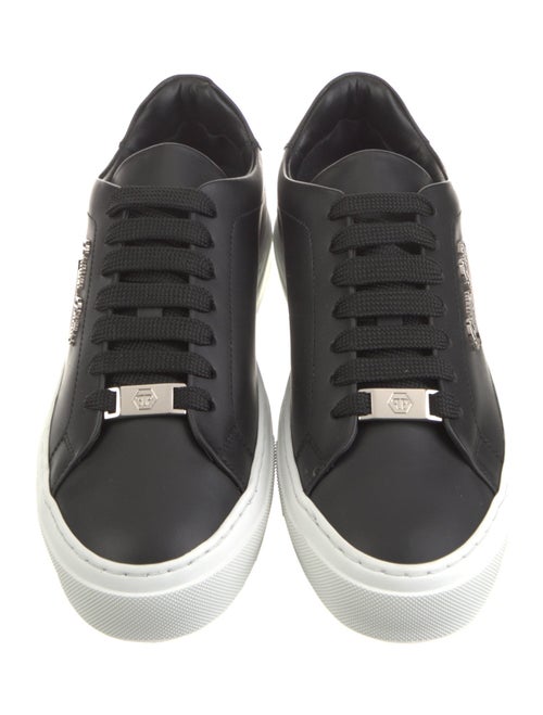 Philipp Plein Leather Graphic Print Sneakers