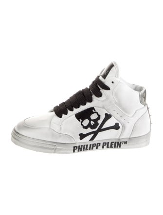 Philipp Plein Leather Printed Sneakers