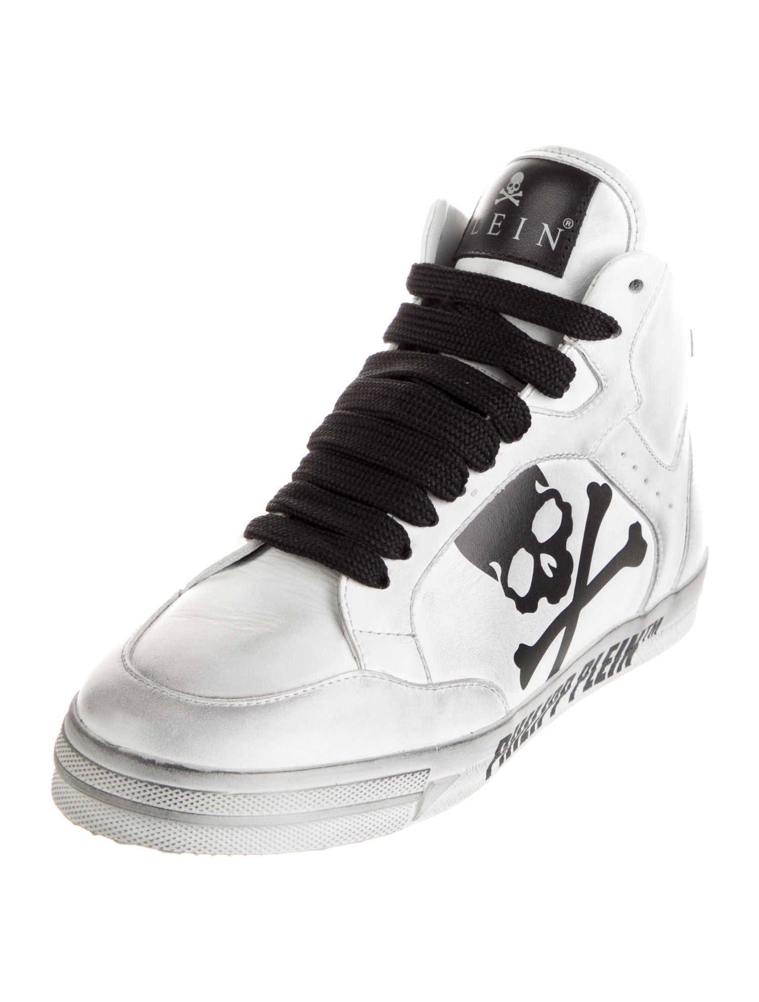 Philipp Plein Leather Printed Sneakers