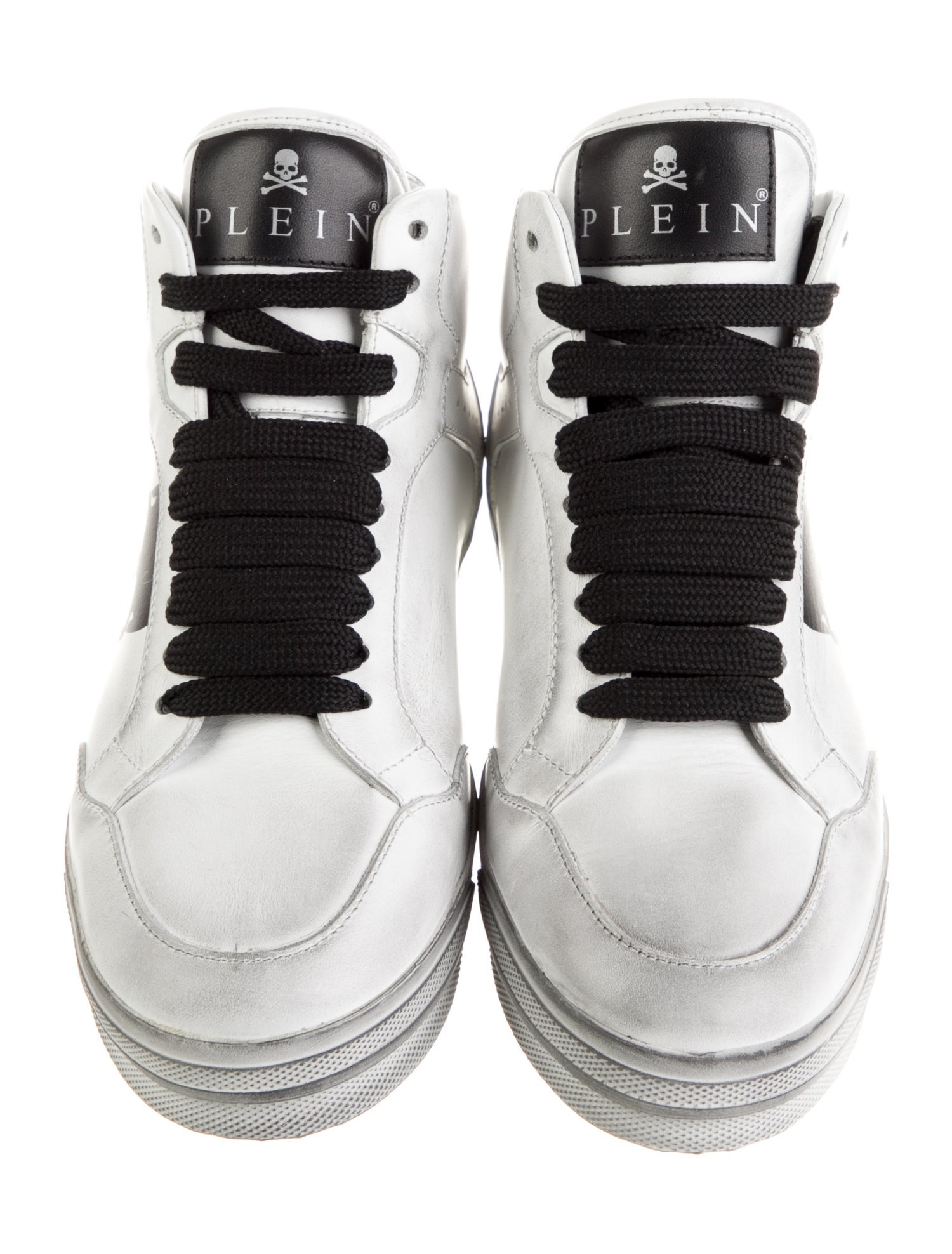 Philipp Plein Leather Printed Sneakers