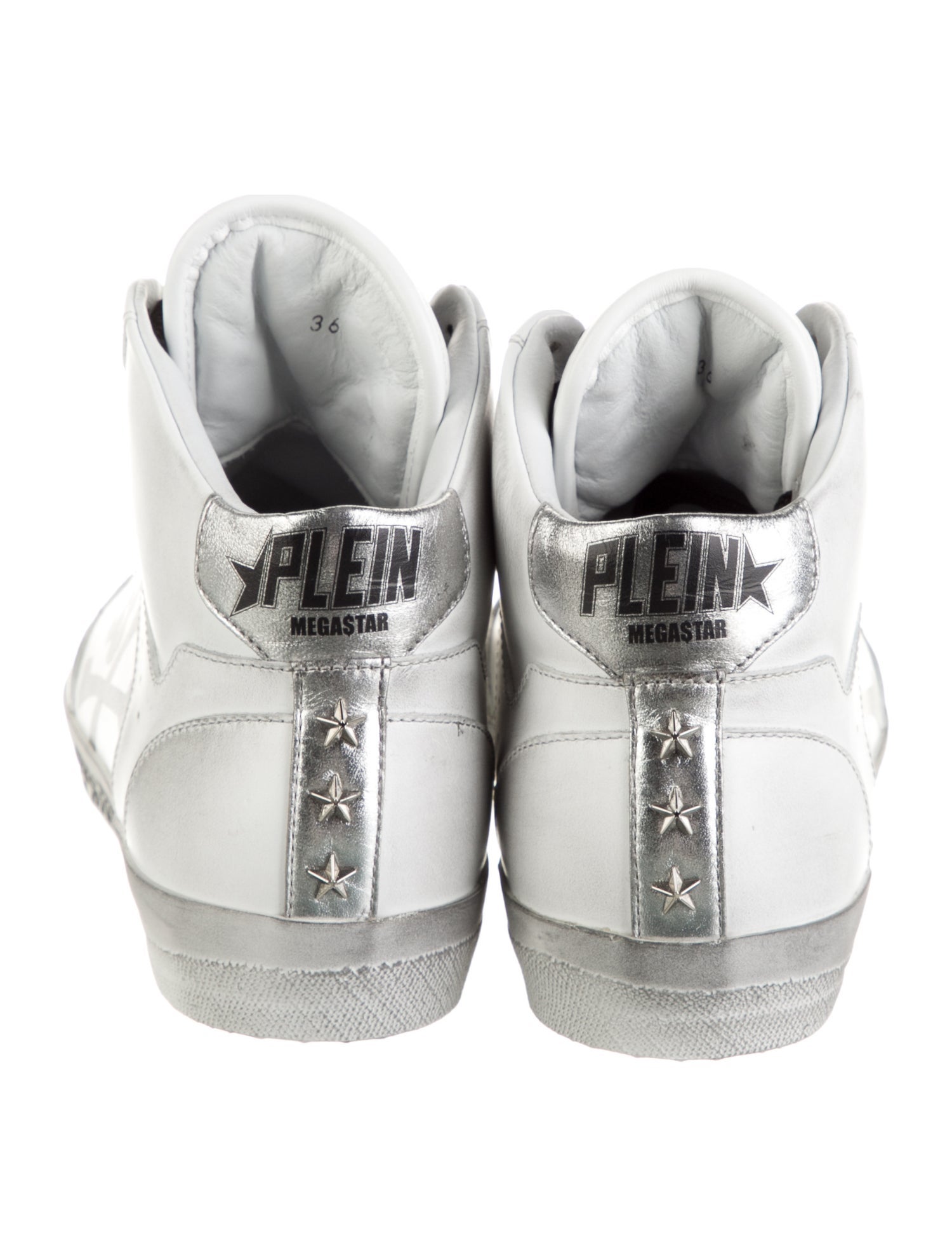 Philipp Plein Leather Printed Sneakers